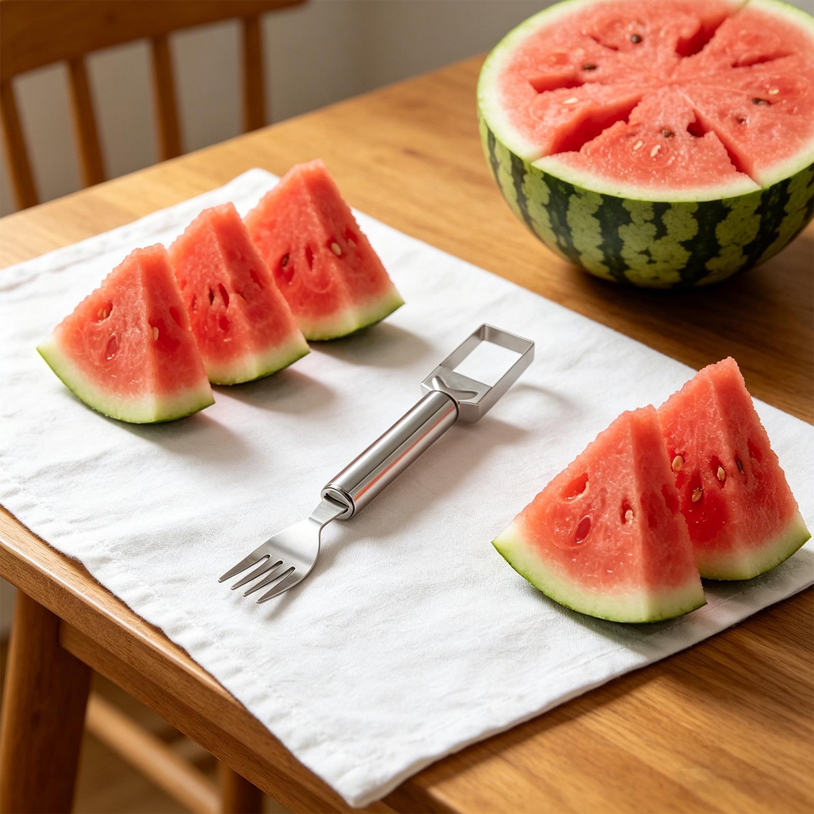 Outdoor Camping Kitchen - Watermelon Cutter Double Headed Fruit Fork