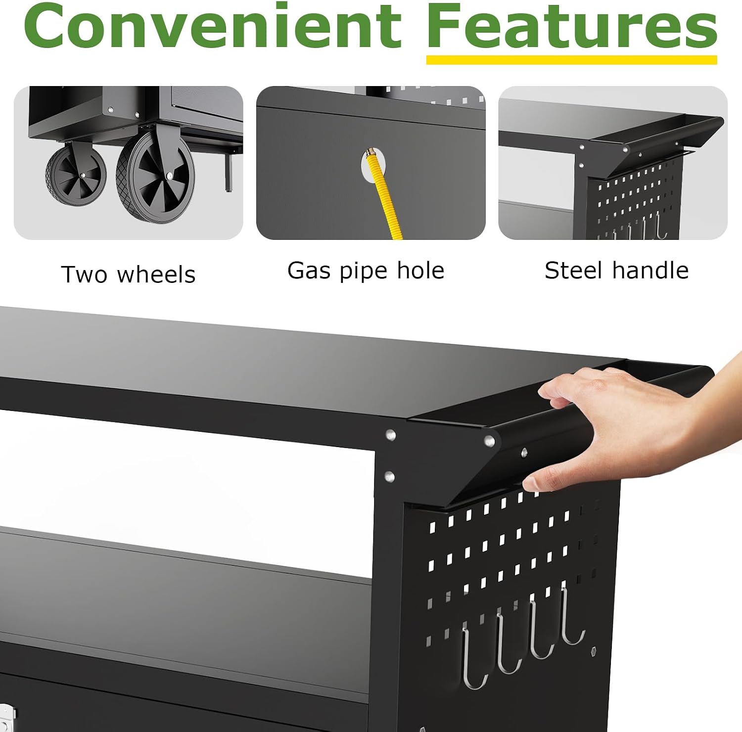 Outdoor Grill Cart Table With  - Outdoor Camping Grill review and price