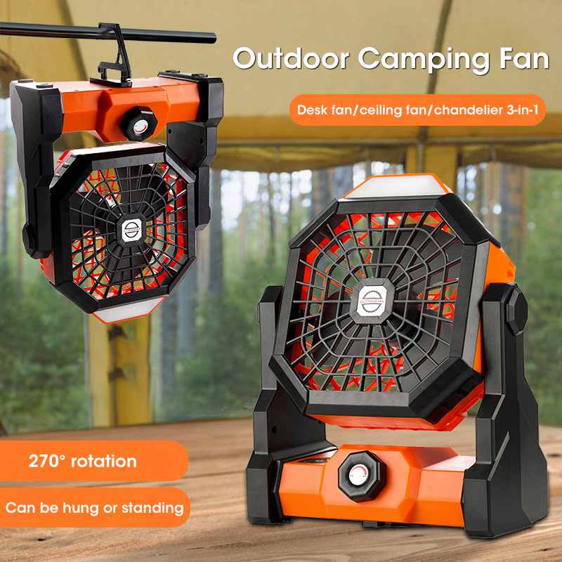 10000mAh Camping Fan with LED  - Outdoor Camping Items review and price