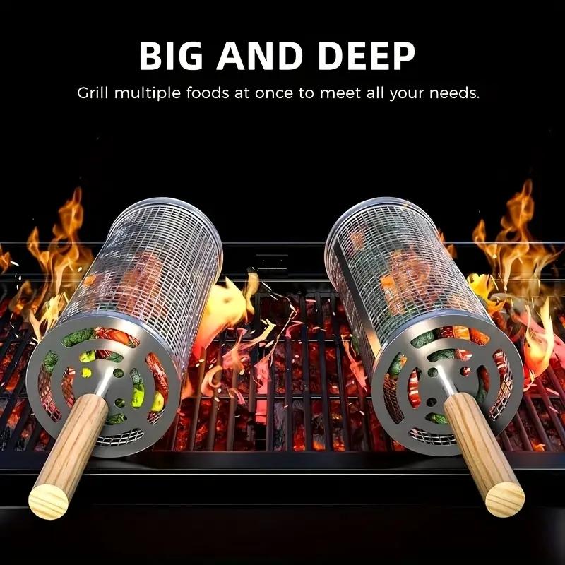 Stainless Steel BBQ Grill Bask - Outdoor Camping Grill review and price