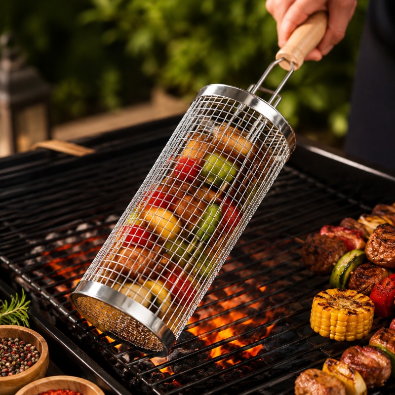 Round Barbecue Grill Basket Se - Outdoor Camping Grill review and price