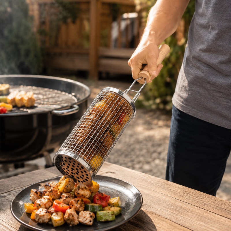 Round Barbecue Grill Basket Se - Outdoor Camping Grill review and price