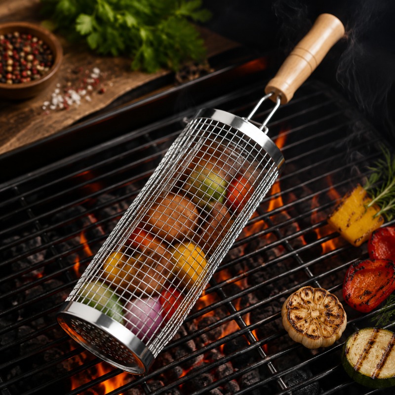 Round Barbecue Grill Basket Se - Outdoor Camping Grill review and price