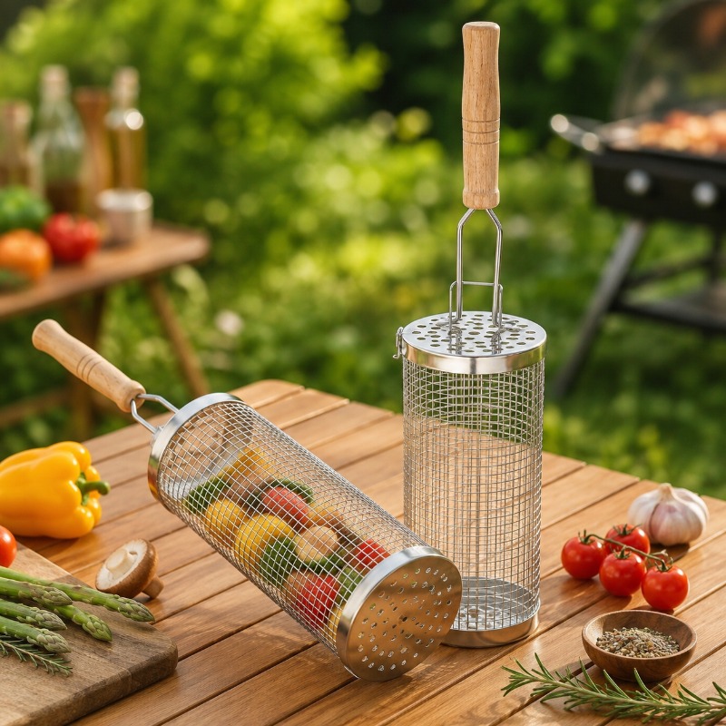 Round Barbecue Grill Basket Se - Outdoor Camping Grill review and price