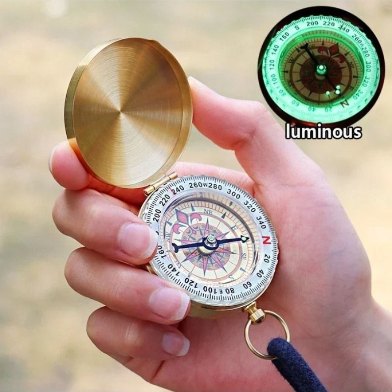 50mm Brass Pocket Compass Lumi - Outdoor Camping Direct review and price